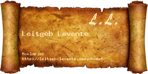 Leitgeb Levente névjegykártya